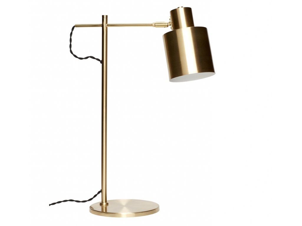 Zlatá kovová stolní lampa Hübsch Fuze 56 cm - Designovynabytek.cz