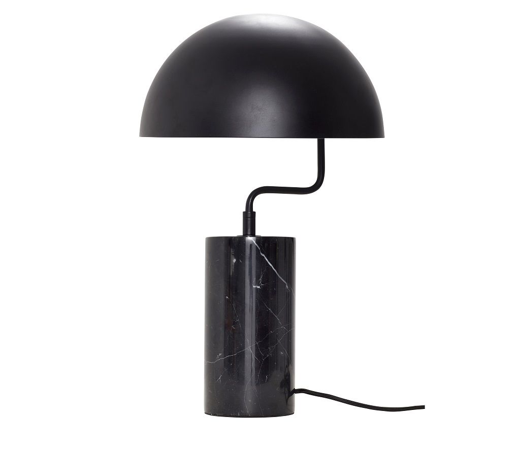 Černá kovová stolní lampa Hübsch Poise 48 cm - Designovynabytek.cz