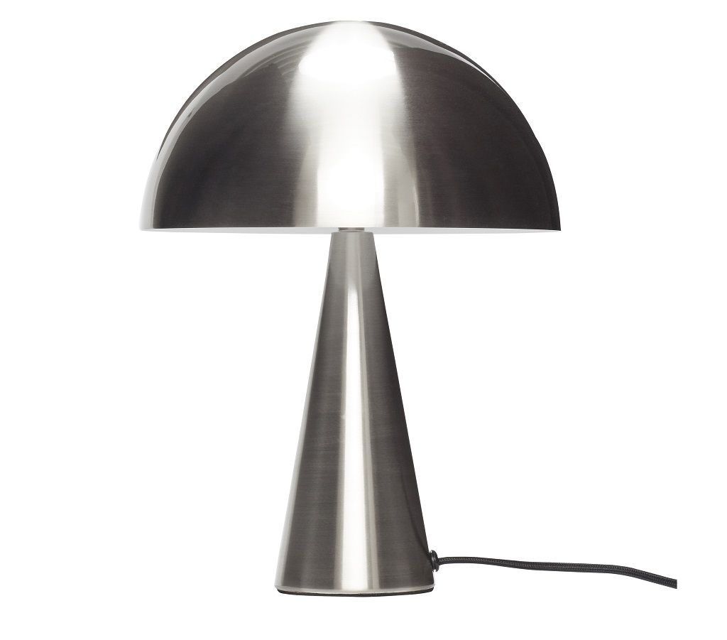 Stříbrná kovová stolní lampa Hübsch Mush 33 cm - Designovynabytek.cz