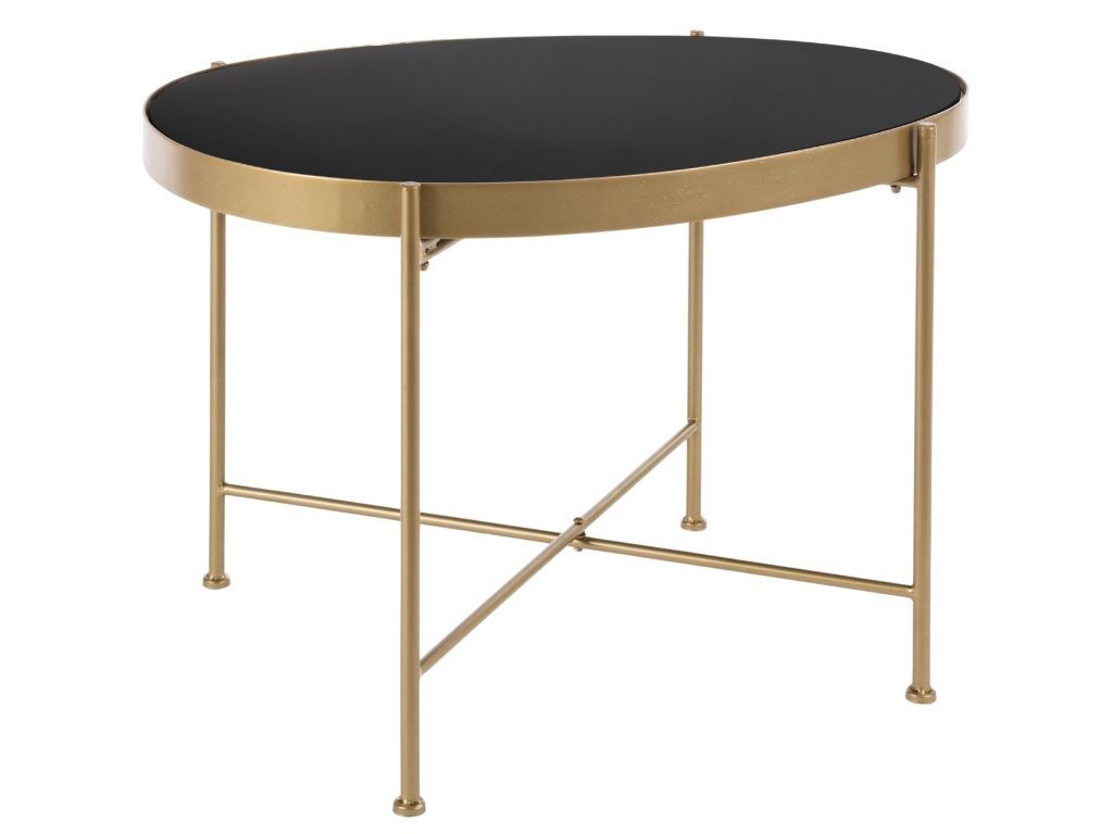 Zlatý kovový konferenční stolek Bizzotto Rashida 63 cm - Designovynabytek.cz