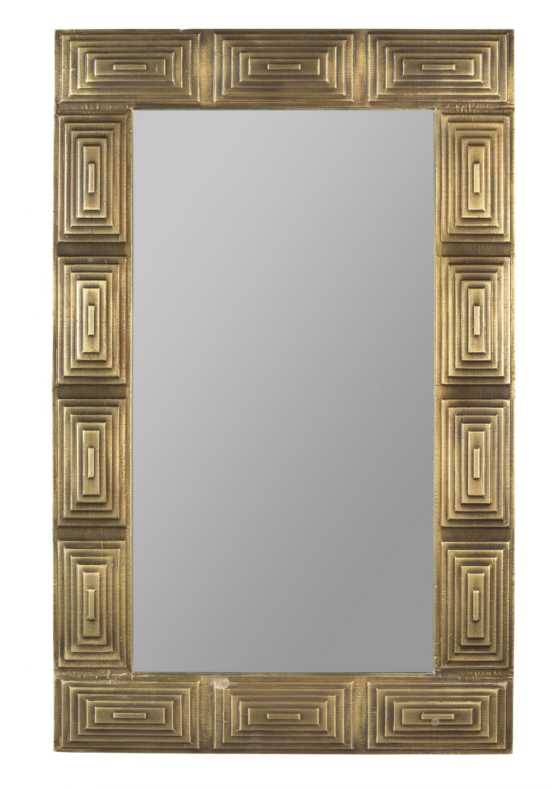 Zlaté kovové závěsné zrcadlo DUTCHBONE VOLAN 110 x 70 cm - Designovynabytek.cz