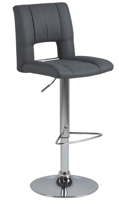 Černo-šedá barová židle s nastavitelnou výškou (výška sedáku 55 cm) Patricia – Actona - Bonami.cz