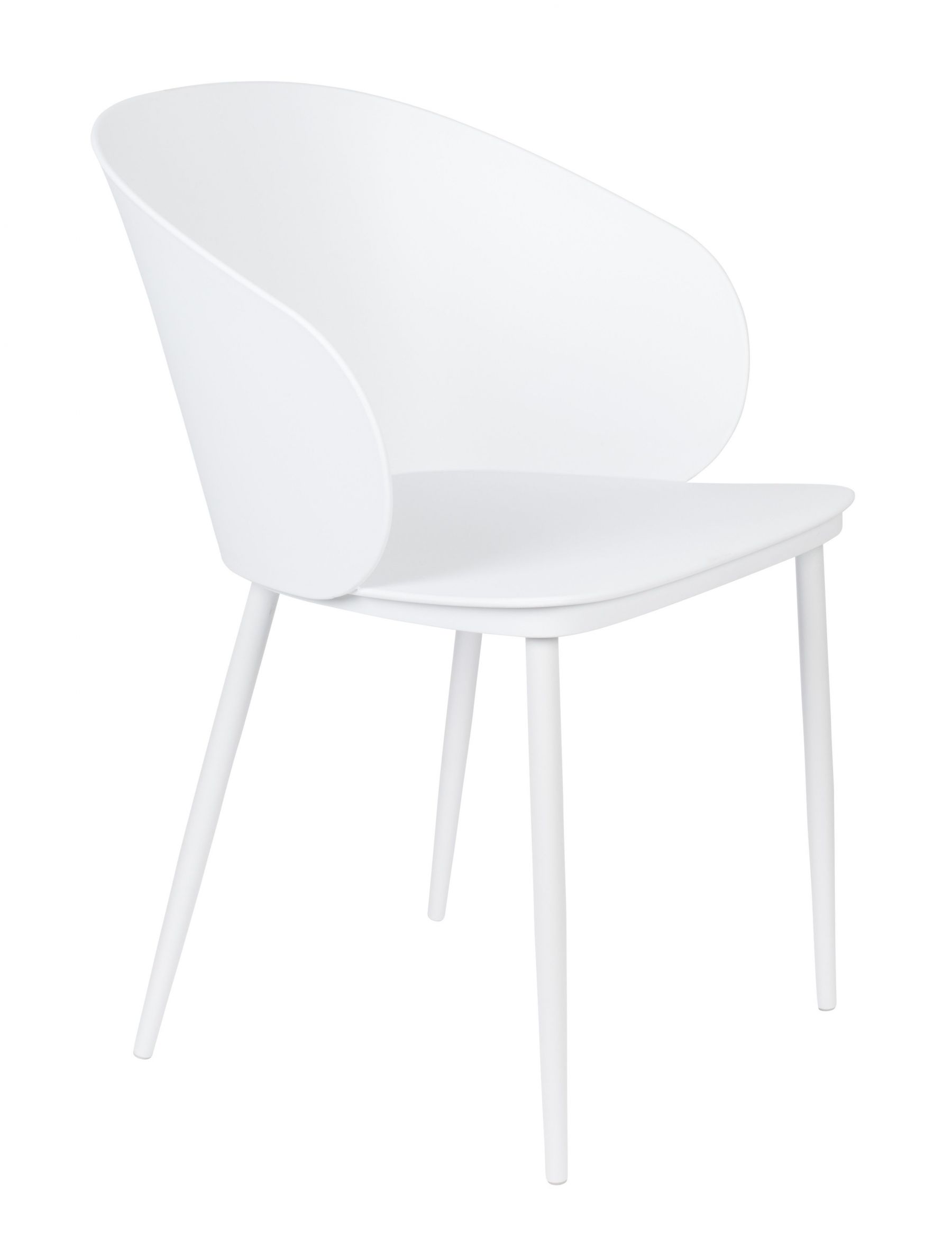 White Label Bílá plastová jídelní židle WLL Gigi - Designovynabytek.cz