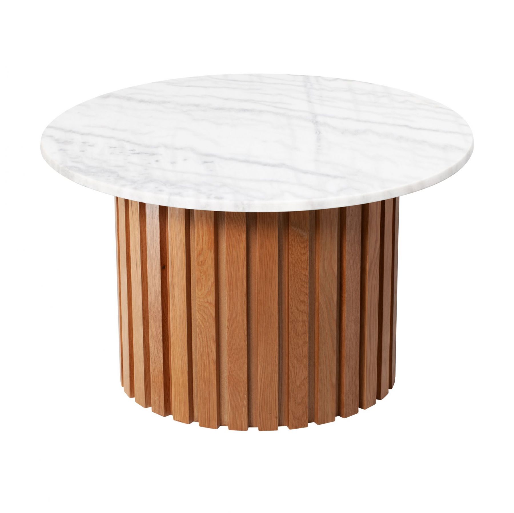 Bílý mramorový kulatý konferenční stolek RGE Moon Ø 85 cm - Designovynabytek.cz