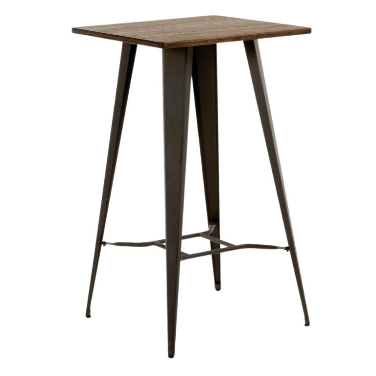 Hnědý bambusový barový stůl Kave Home Malira 60 x 60 cm - Designovynabytek.cz