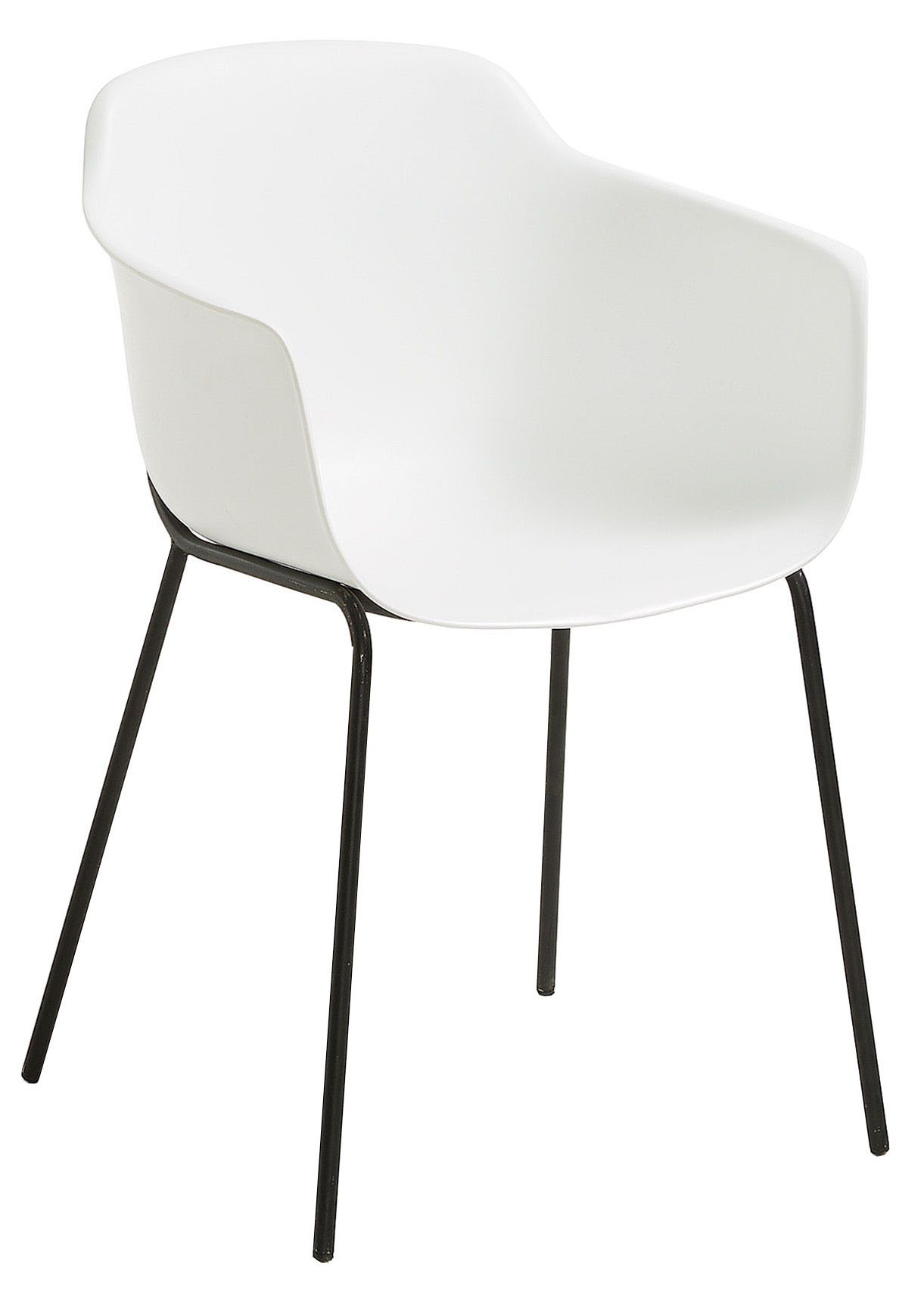 Bílá plastová jídelní židle Kave Home Khasumi - Designovynabytek.cz