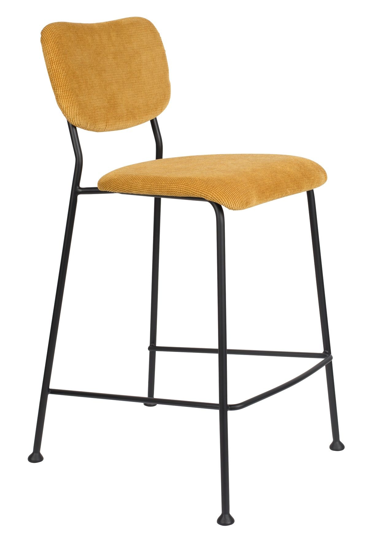 Žlutá manšestrová barová židle ZUIVER BENSON 64,5 cm - Designovynabytek.cz