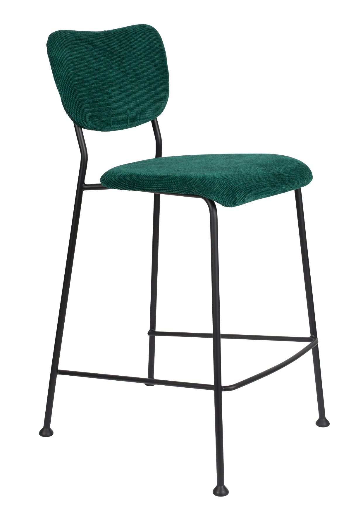 Zelená manšestrová barová židle ZUIVER BENSON 64,5 cm - Designovynabytek.cz