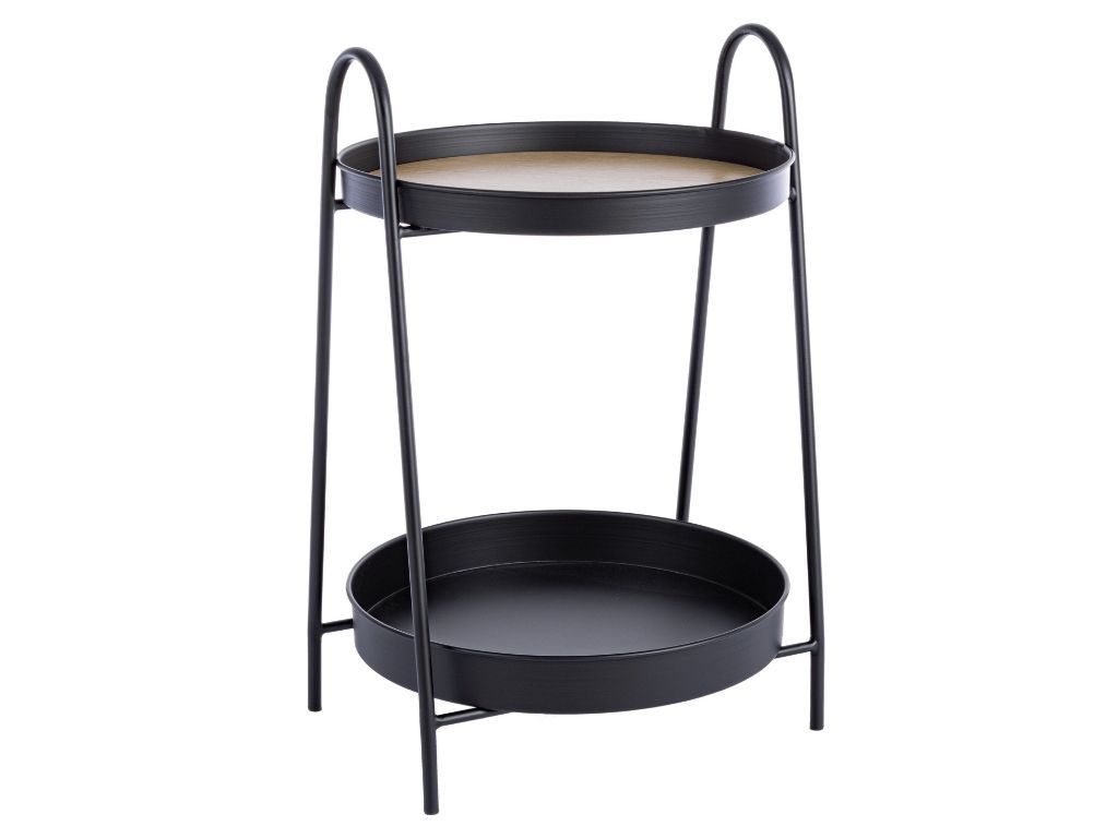 Černý kovový kulatý odkládací stolek Bizzotto Everitt 64 cm - Designovynabytek.cz