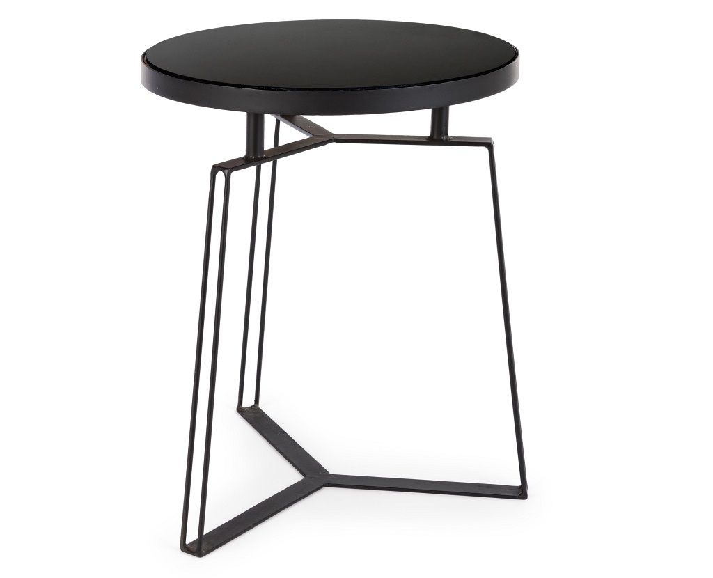 Černý kovový odkládací stolek Bizzotto Zahira 40 cm - Designovynabytek.cz