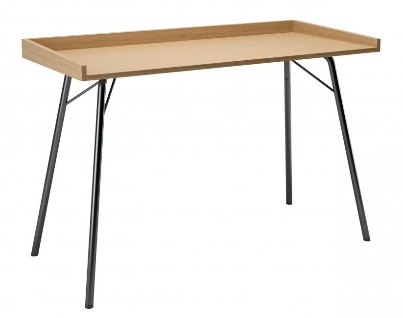Dubový pracovní stůl Woodman Rayburn s kovovou podnoží 115 x 52 cm - Designovynabytek.cz