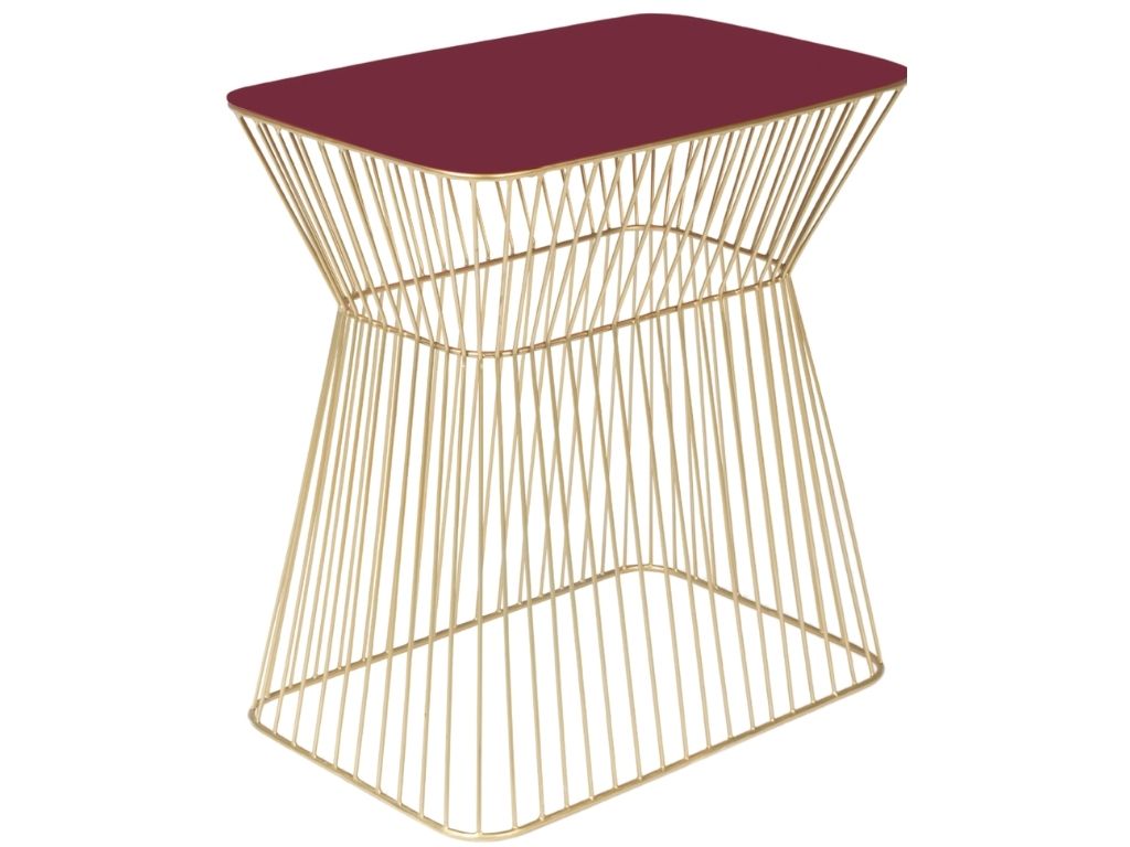 Vínovo zlatý kovový odkládací stolek BOLD MONKEY NO OFFENCE 45 x 29,5 cm - Designovynabytek.cz