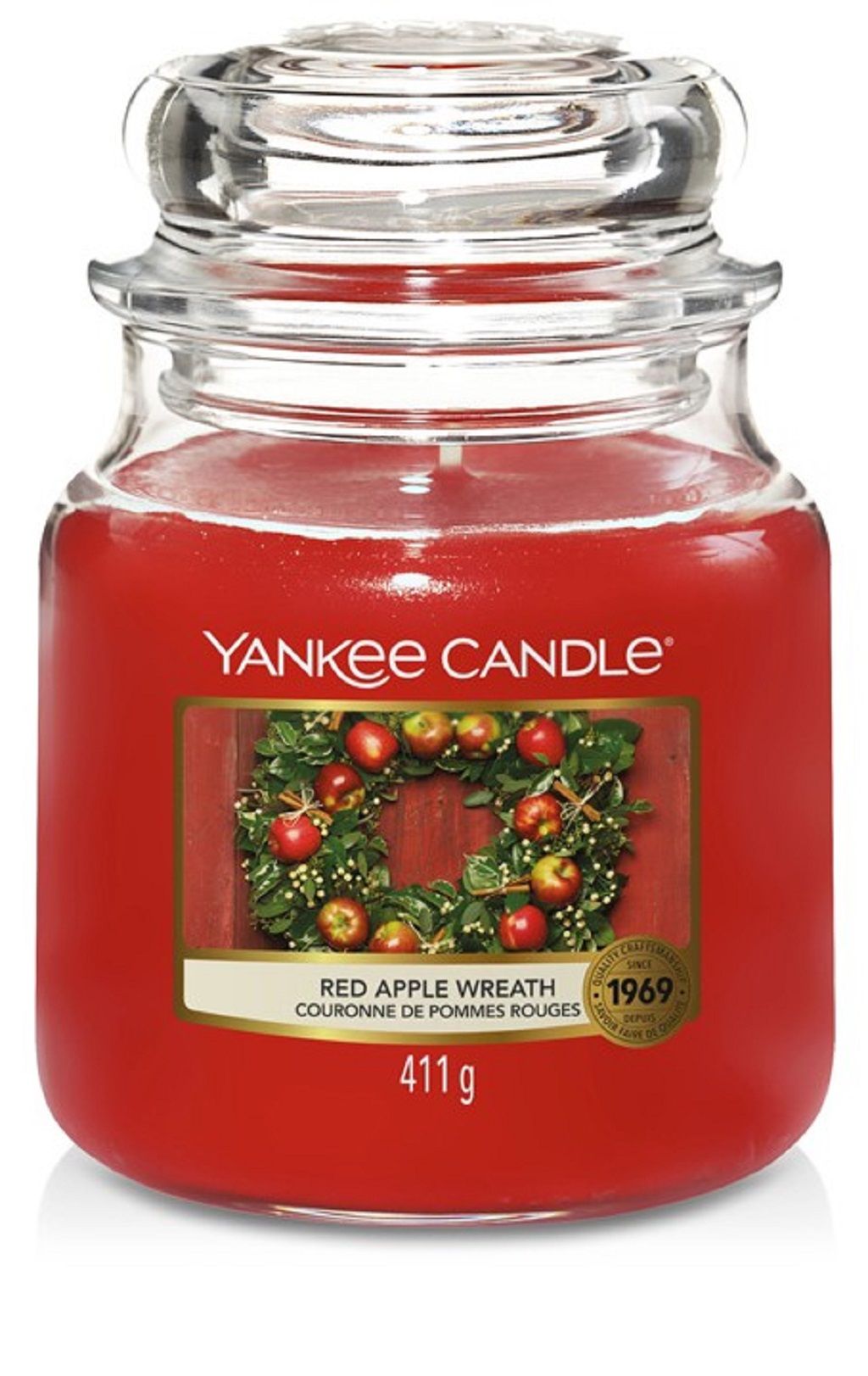 Střední vonná svíčka Yankee Candle Red Apple Wreath - Designovynabytek.cz