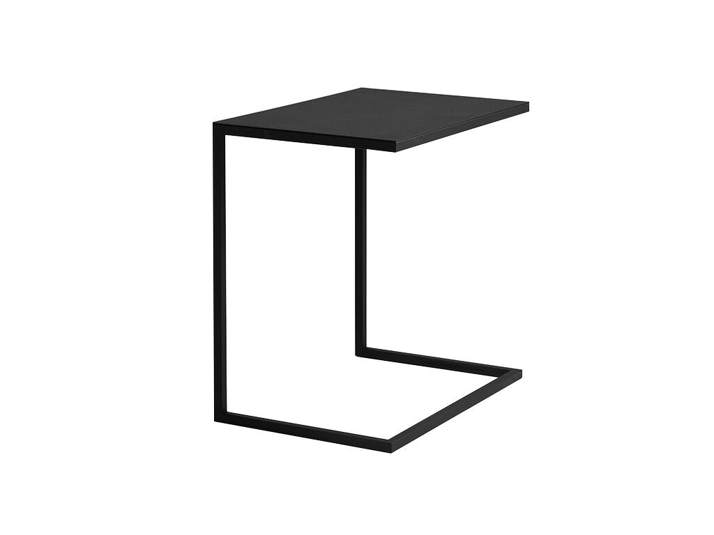 Nordic Design Černý kovový odkládací stolek Volme 60 cm - Designovynabytek.cz