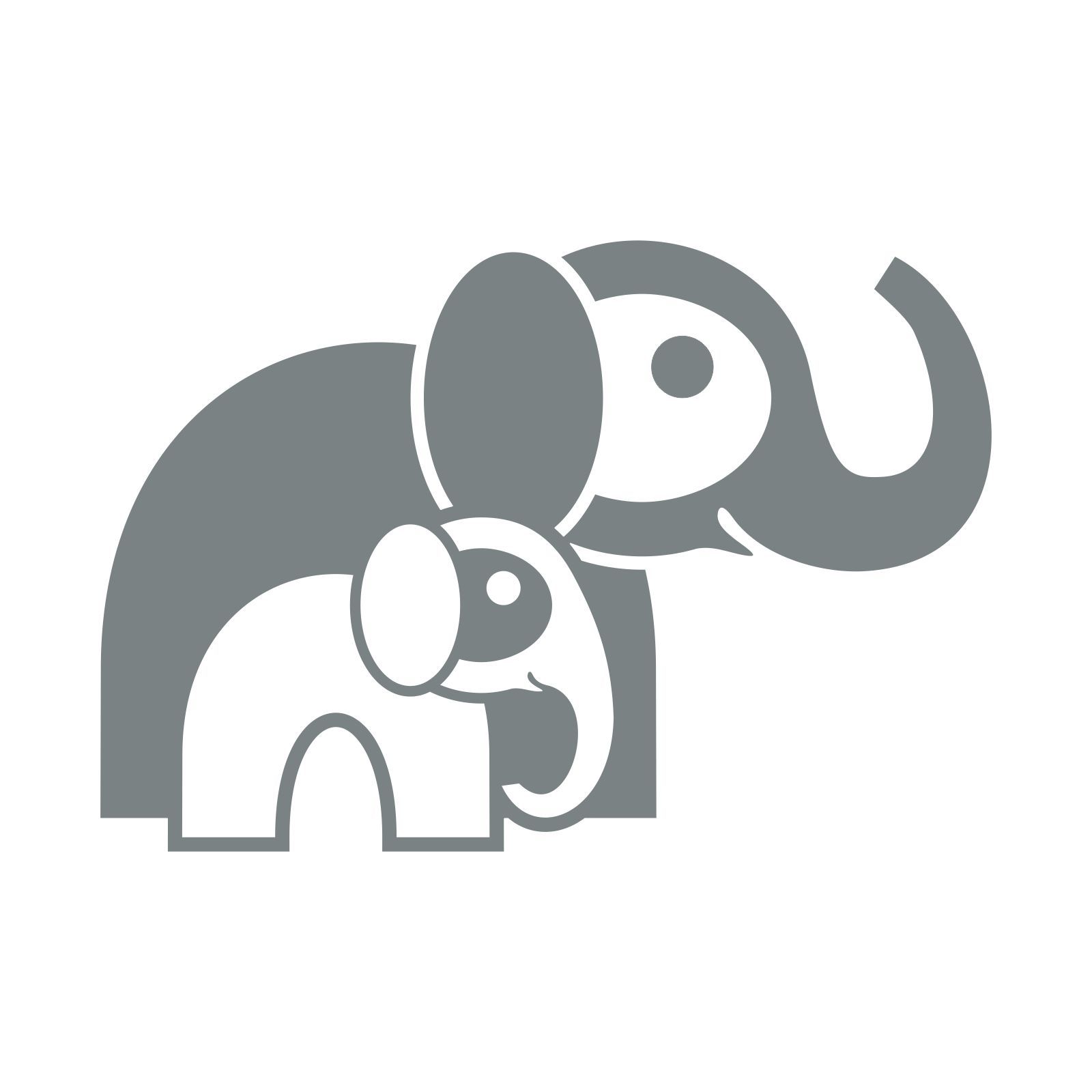  Slonice s mládětem - samolepka na zeď  - Pieris design