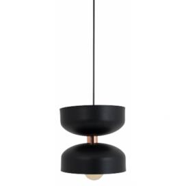 Nordic Design Černé kovové závěsné světlo Femme S