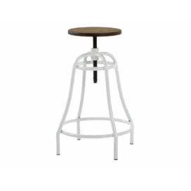 Kave Home Bílá kovová barová židle LaForma Malibu 66-84 cm