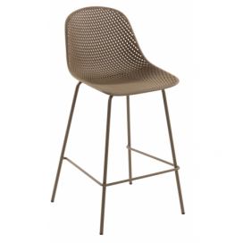 Béžová plastová barová židle Kave Home Quinby 75 cm