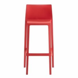 Pedrali Červená plastová barová židle Volt 678 76,5 cm