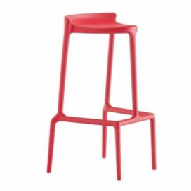 Pedrali Červená plastová barová židle Happy 490 75 cm