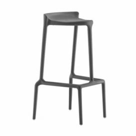 Pedrali Šedá plastová barová židle Happy 490 75 cm
