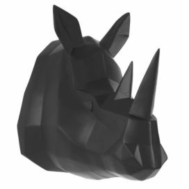 Time for home Černá nástěnná dekorace Origami Rhino
