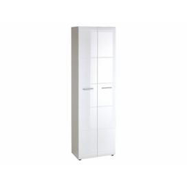 Bílá lesklá šatní skříň GEMA Amadant 197 x 59 cm