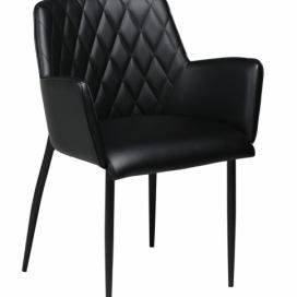 ​​​​​Dan-Form Černá koženková jídelní židle DAN-FORM Rombo