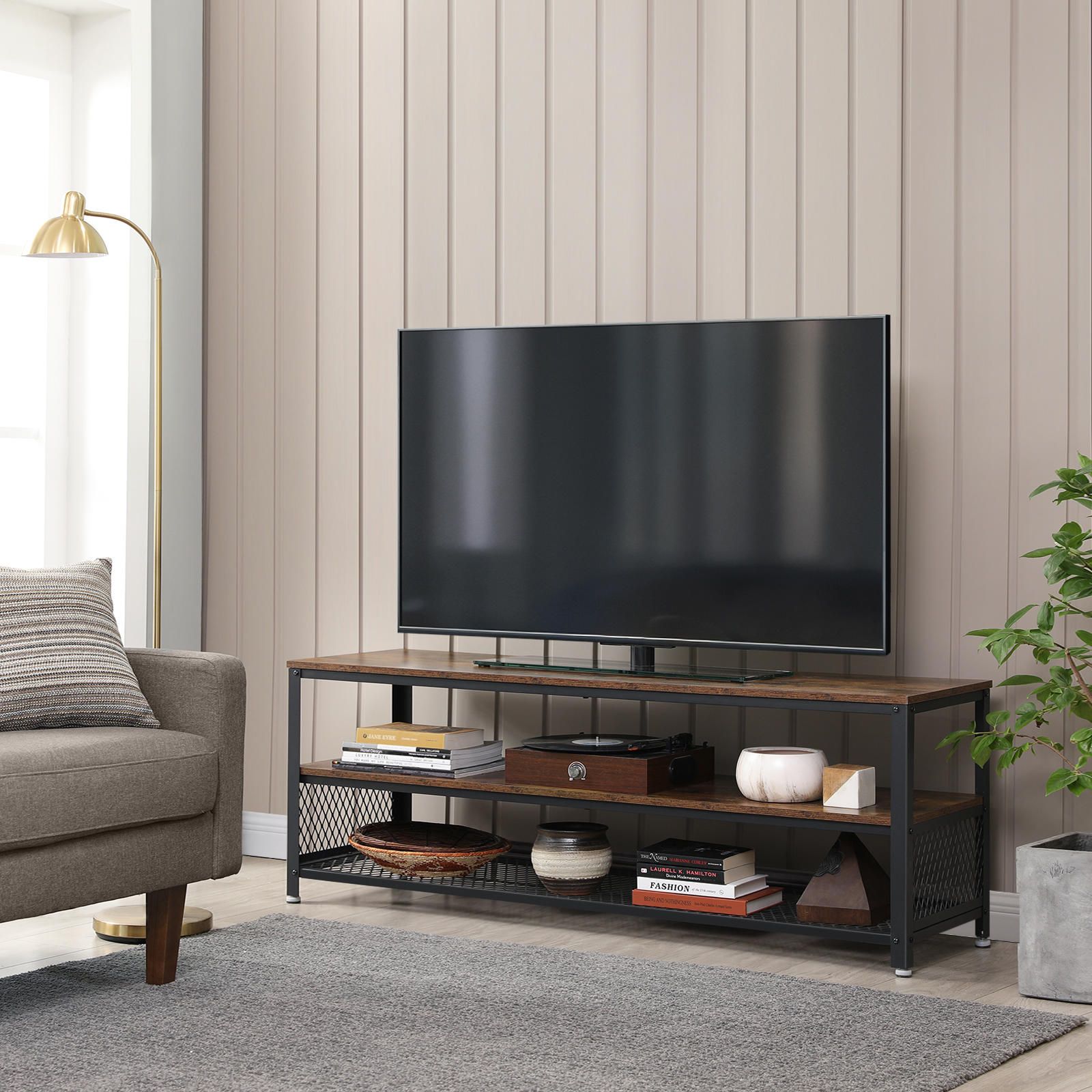 Aldo Moderní televizní stolek s vintage prvky LTV rustic brown - Nábytek ALDO