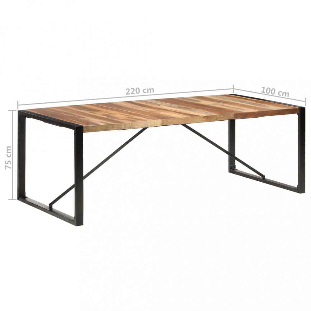 Jídelní stůl masivní dřevo / kov Dekorhome 220x100x75 cm - DEKORHOME.CZ