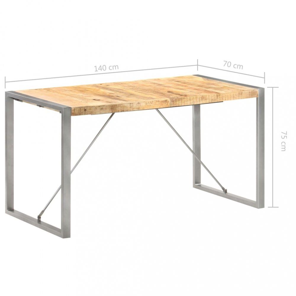 Jídelní stůl hnědá / šedá Dekorhome 140x70x75 cm - DEKORHOME.CZ
