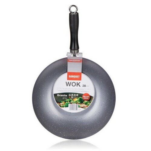 Banquet Pánev WOK GRANITE Brown, \n28 cm - 4home.cz