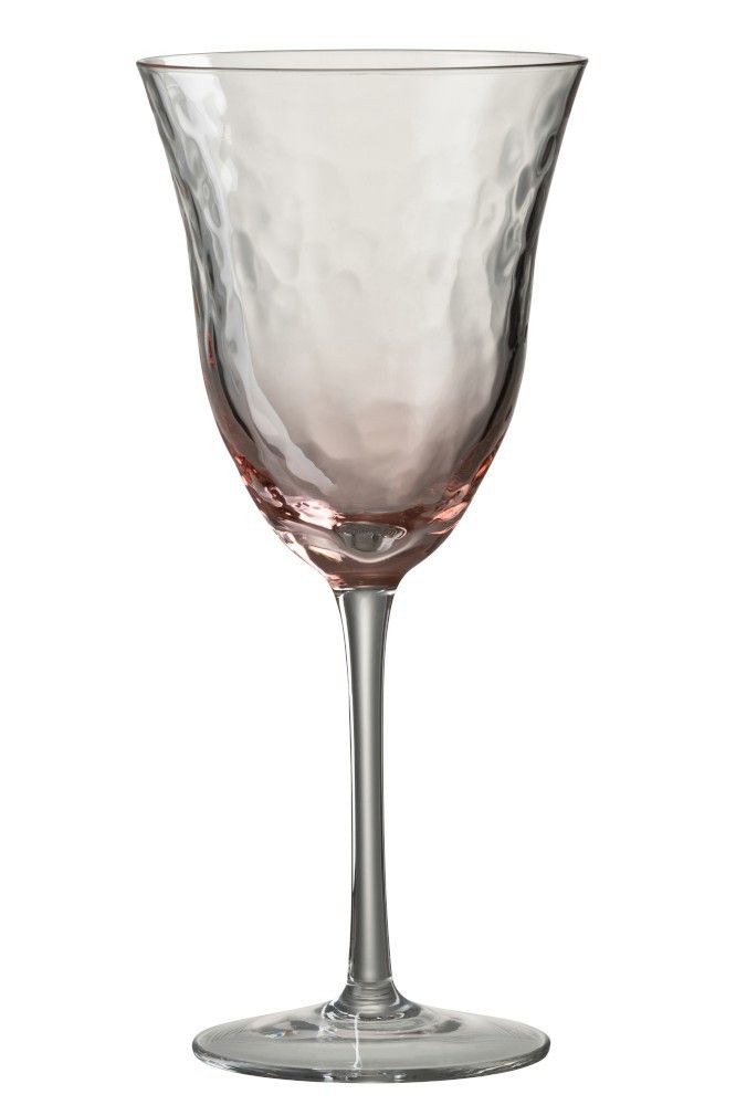 Růžová sklenička na víno Verma - Ø 10*22 cm J-Line by Jolipa - LaHome - vintage dekorace