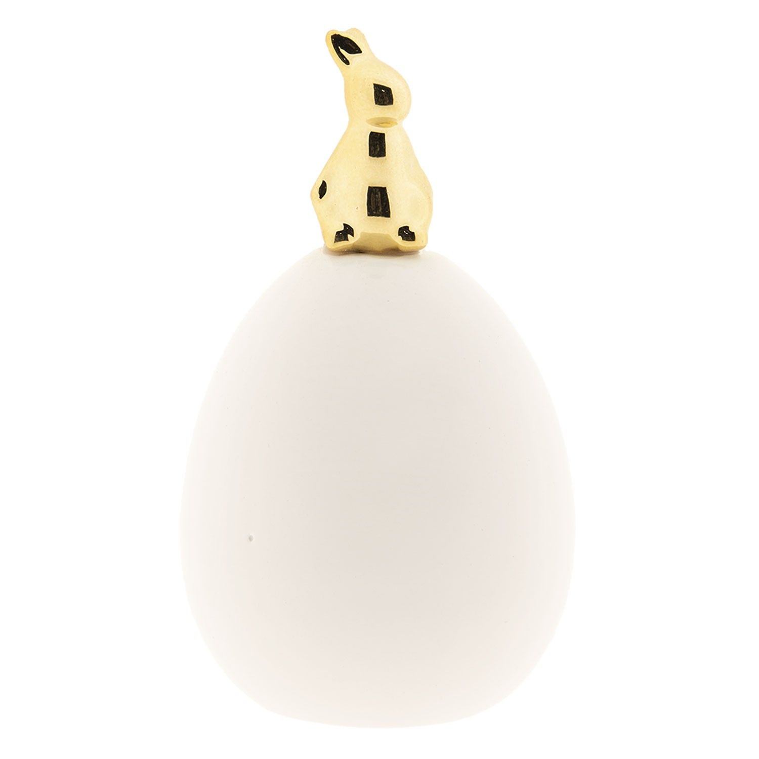 Dekorační vejce se zlatým králíkem - Ø 10*13 cm Clayre & Eef - LaHome - vintage dekorace