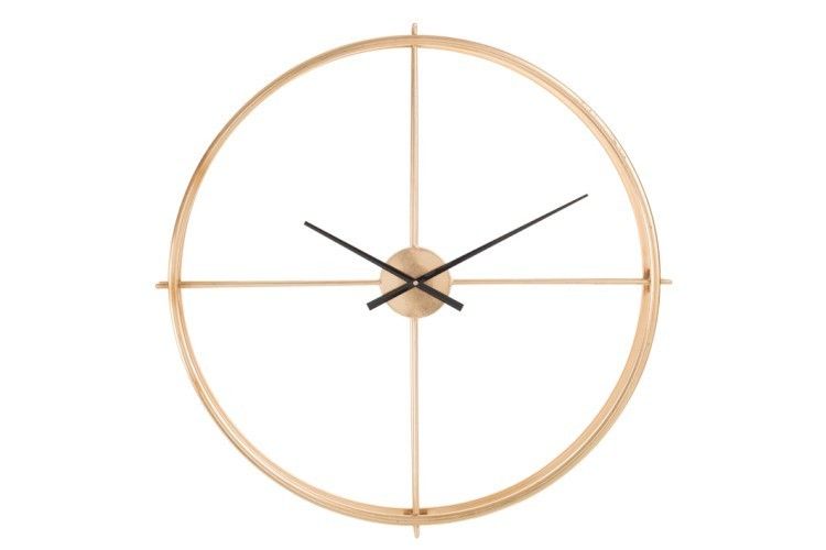 Zlaté kovové nástěnné hodiny Metgo- Ø 80*9 cm J-Line by Jolipa - LaHome - vintage dekorace