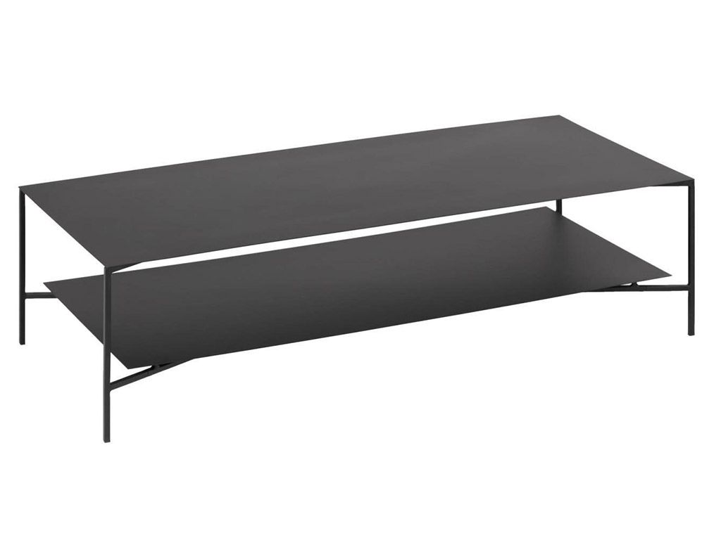 Černý kovový konferenční stolek Kave Home Azisi 140 x 60 cm - Designovynabytek.cz