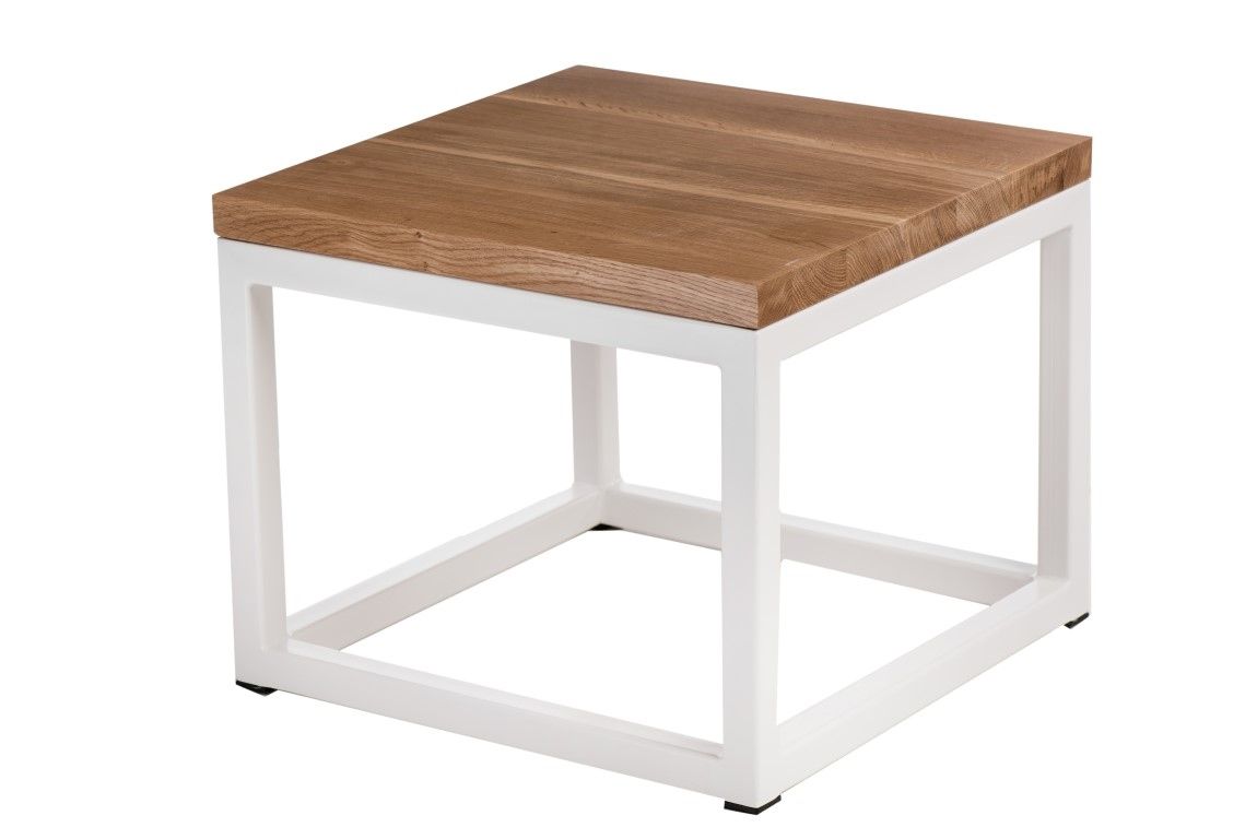 Culty Konferenční stolek Crate II 60x60 cm,dub/bílá - Designovynabytek.cz