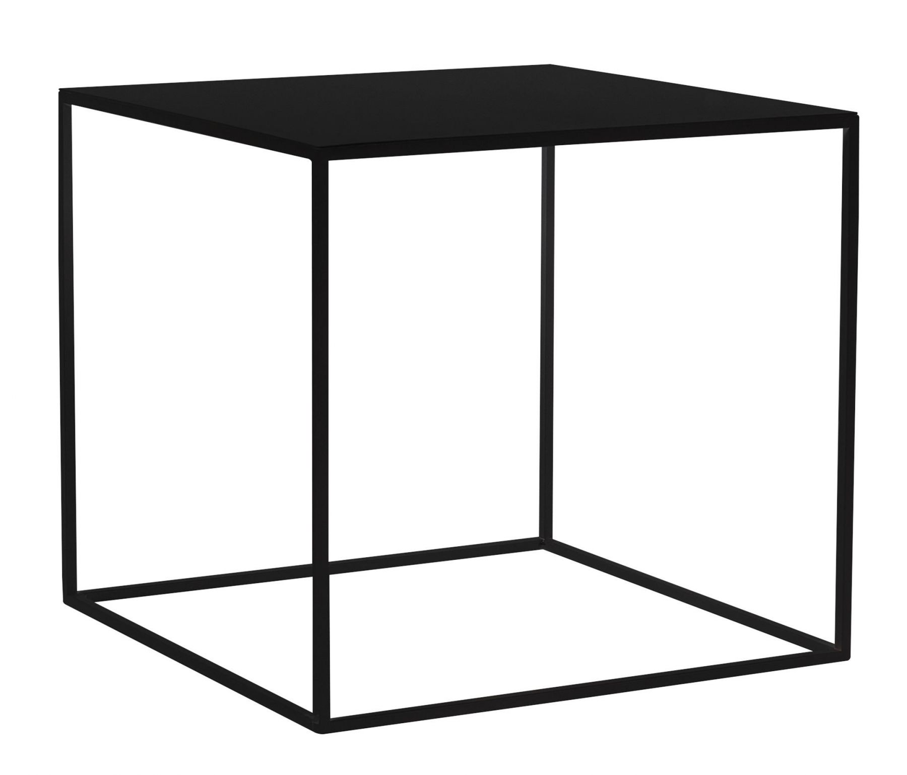 Nordic Design Černý kovový konferenční stolek Moreno 50 x 50 cm - Designovynabytek.cz
