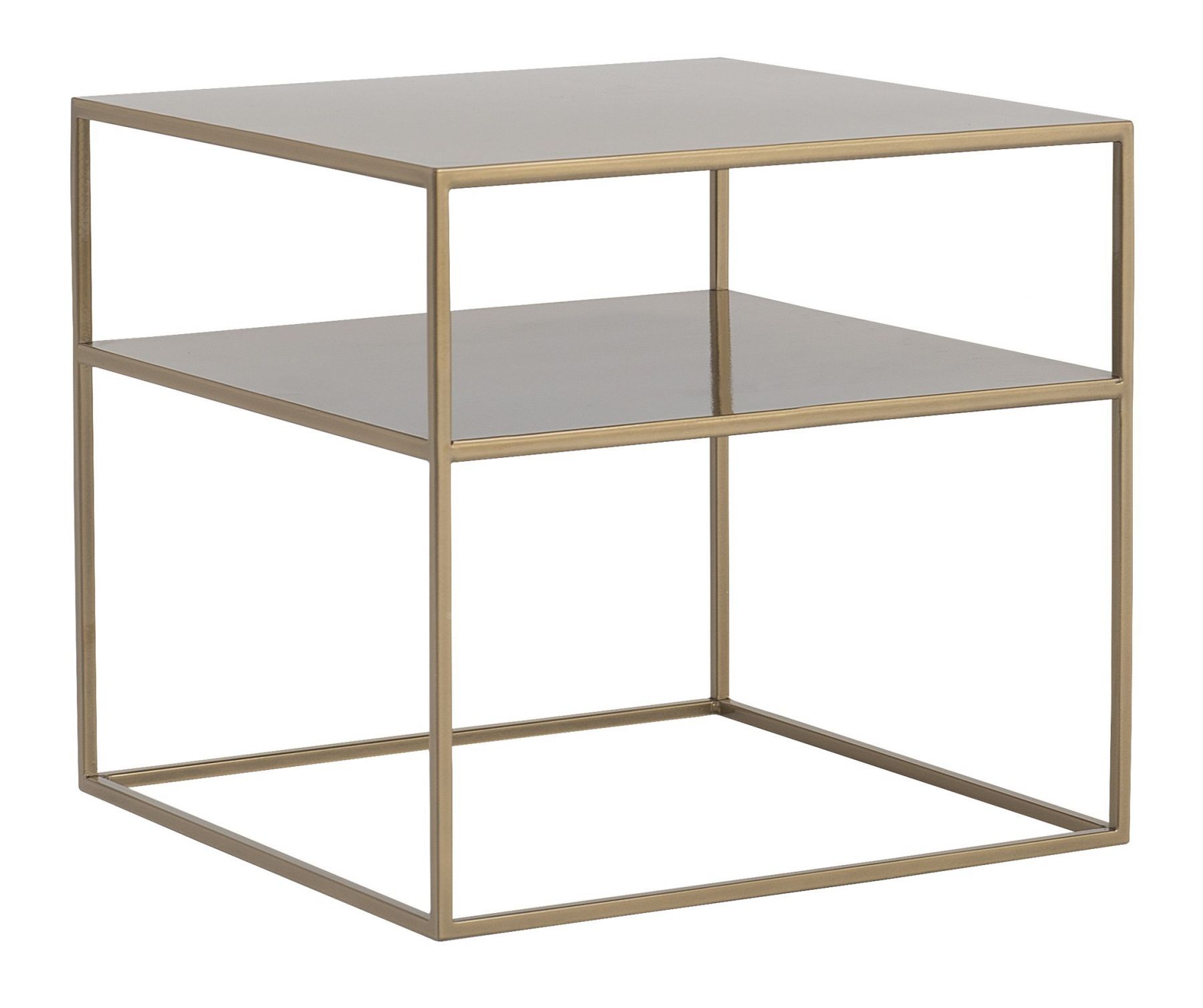 Nordic Design Zlatý kovový konferenční stolek Moreno II. 50 x 50 cm - Designovynabytek.cz