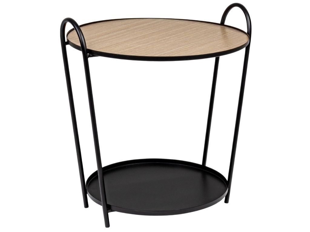 Černý kovový kulatý konferenční stolek Bizzotto Everitt 57 cm - Designovynabytek.cz