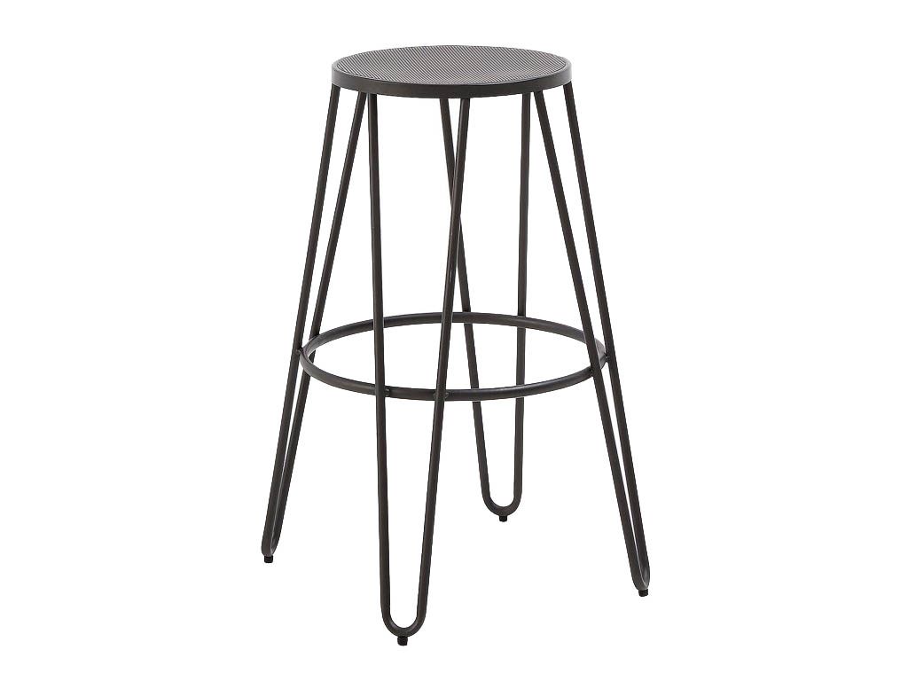Grafitově šedá kovová barová židle Kave Home Mallone 76 cm - Designovynabytek.cz