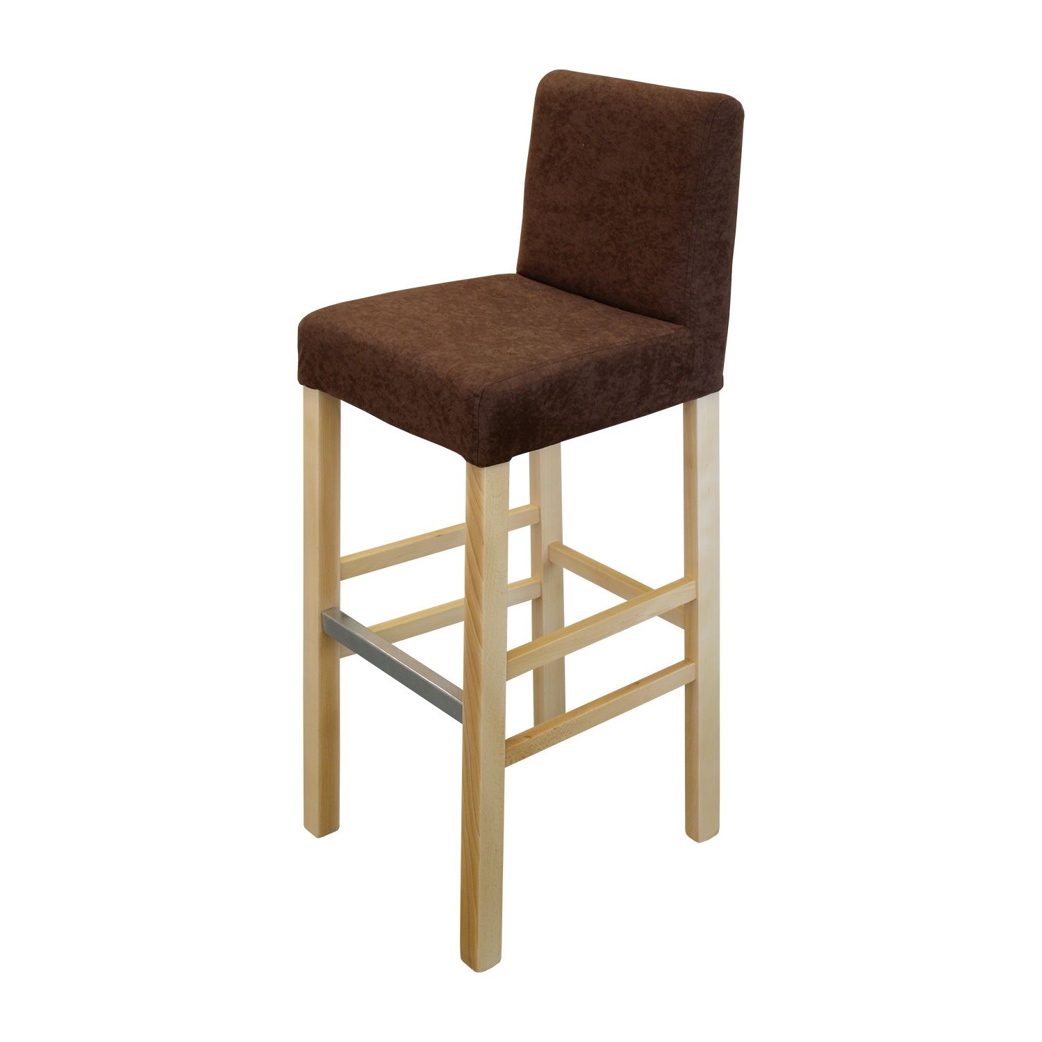 Barová židle BARI buk/tmavě hnědá - IDEA nábytek