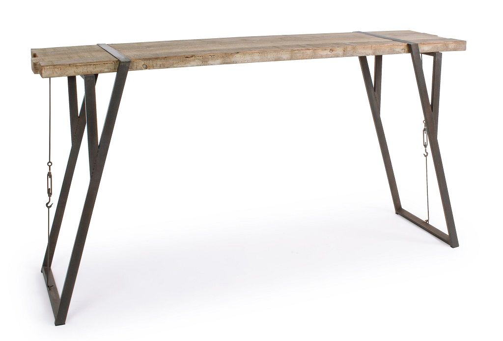 Dřevěný barový stůl Bizzotto Blocks 200x54 cm - Designovynabytek.cz
