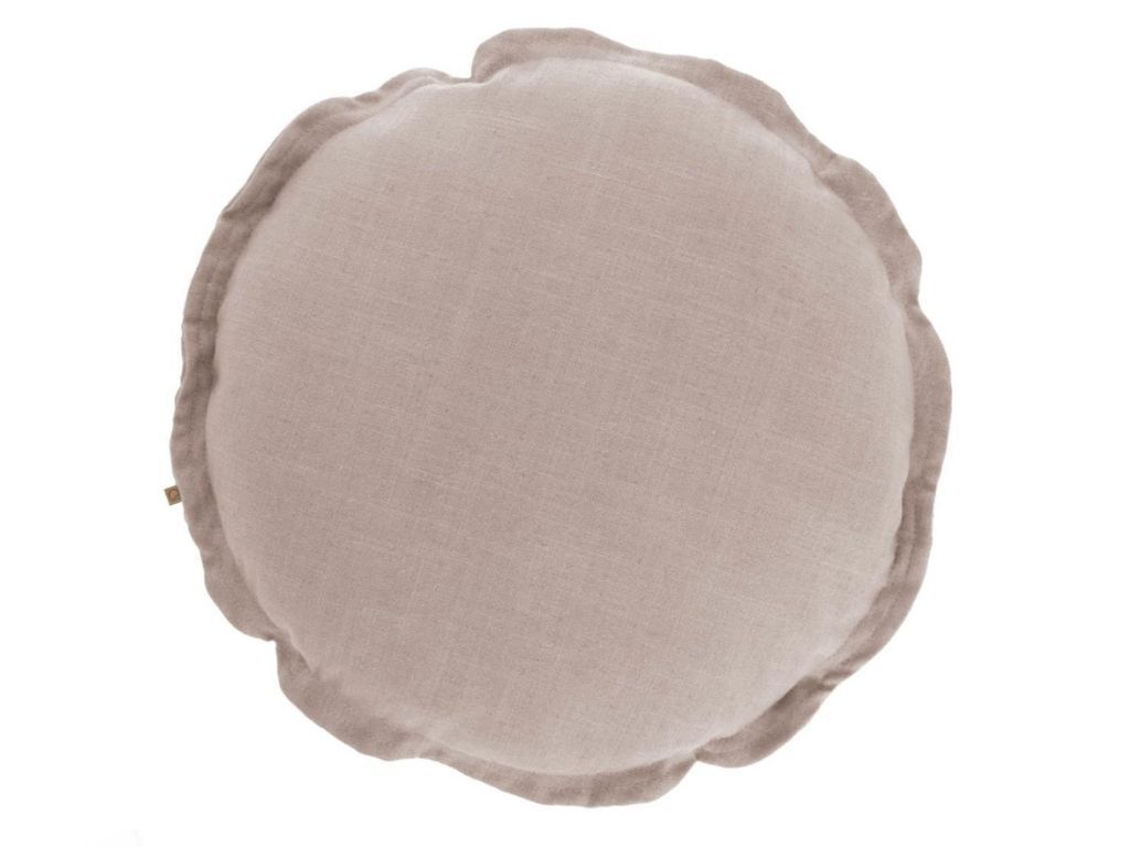 Růžový látkový povlak na polštář Kave Home Maelina Ø 45 cm - Designovynabytek.cz