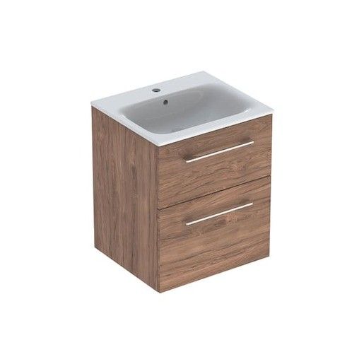Koupelnová skříňka s umyvadlem Geberit Selnova 55x50,2x65,2 cm ořech hickory 501.234.00.1 - Siko - koupelny - kuchyně