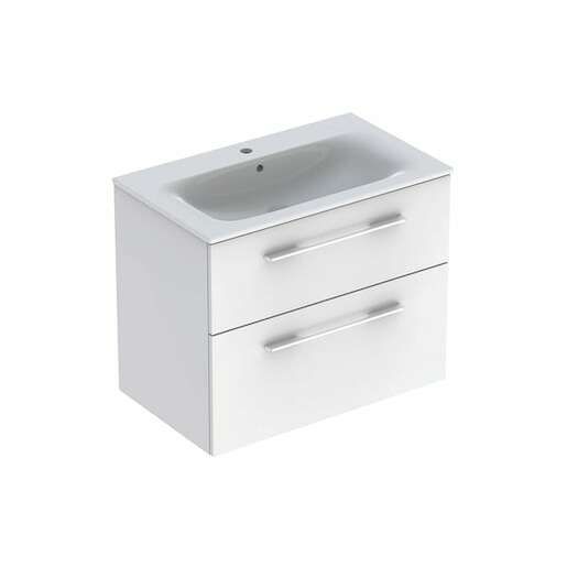 Koupelnová skříňka s umyvadlem Geberit Selnova 80x50,2x65,2 cm bílá lesk 501.240.00.1 - Siko - koupelny - kuchyně