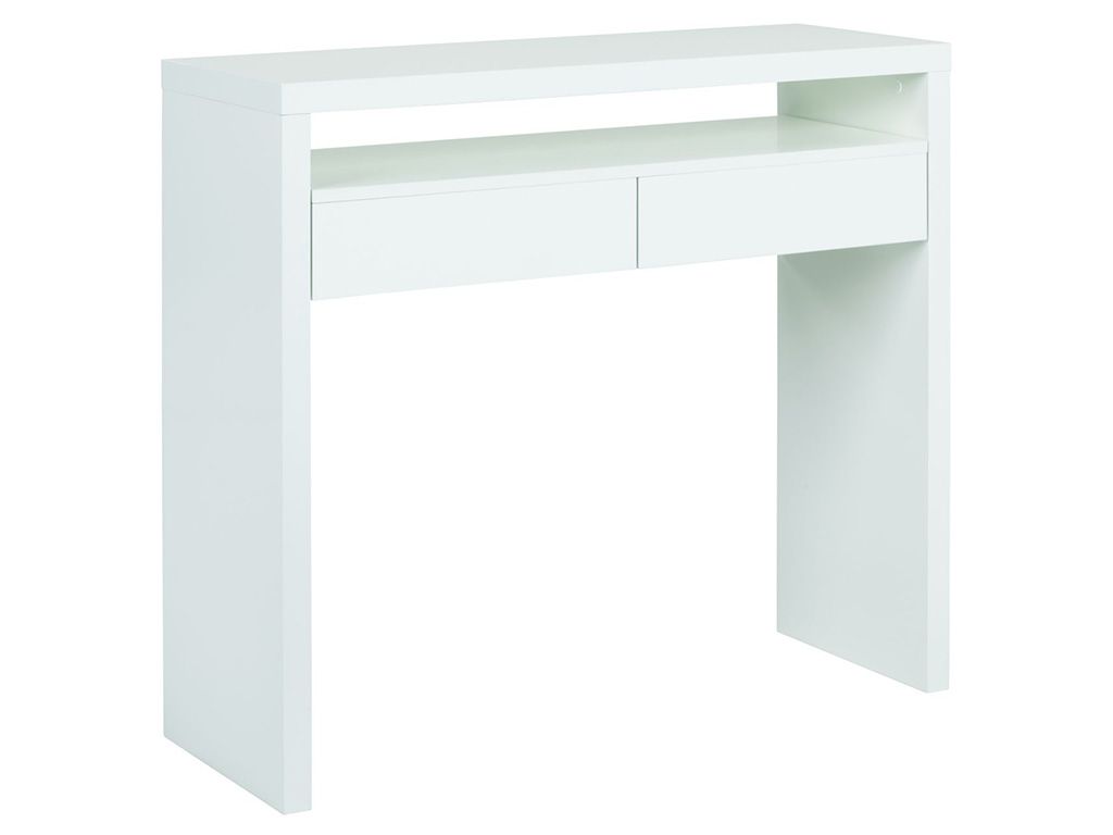 Bílý pracovní stůl Woodman Console III. 100x36 cm - Designovynabytek.cz