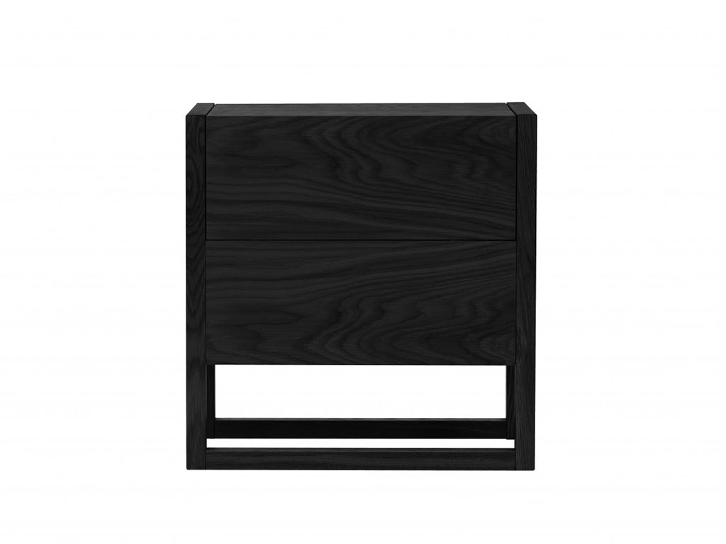 Černý dubový barový stolek Woodman NewEst 59 x 30 cm - Designovynabytek.cz