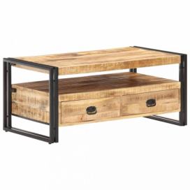 Konferenční stolek dřevo / ocel Dekorhome Mangovníkové dřevo