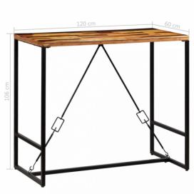 Barový stůl recyklované dřevo Dekorhome 120x60x106 cm